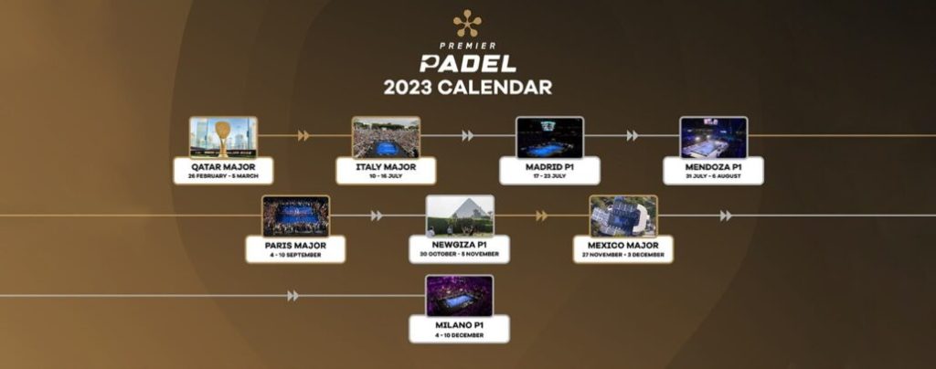 PREMIER PADEL: 2023 TOURNAMENT CALENDAR REVEALS 8 TOURNAMENTS WORLDWIDE WITH MORE TO BE ADDED