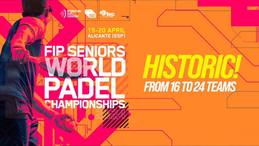 FIP Seniors World Padel Championships expands: from 16 to 24 teams. Carraro: “Historic decision, thanks to the work of the federations”