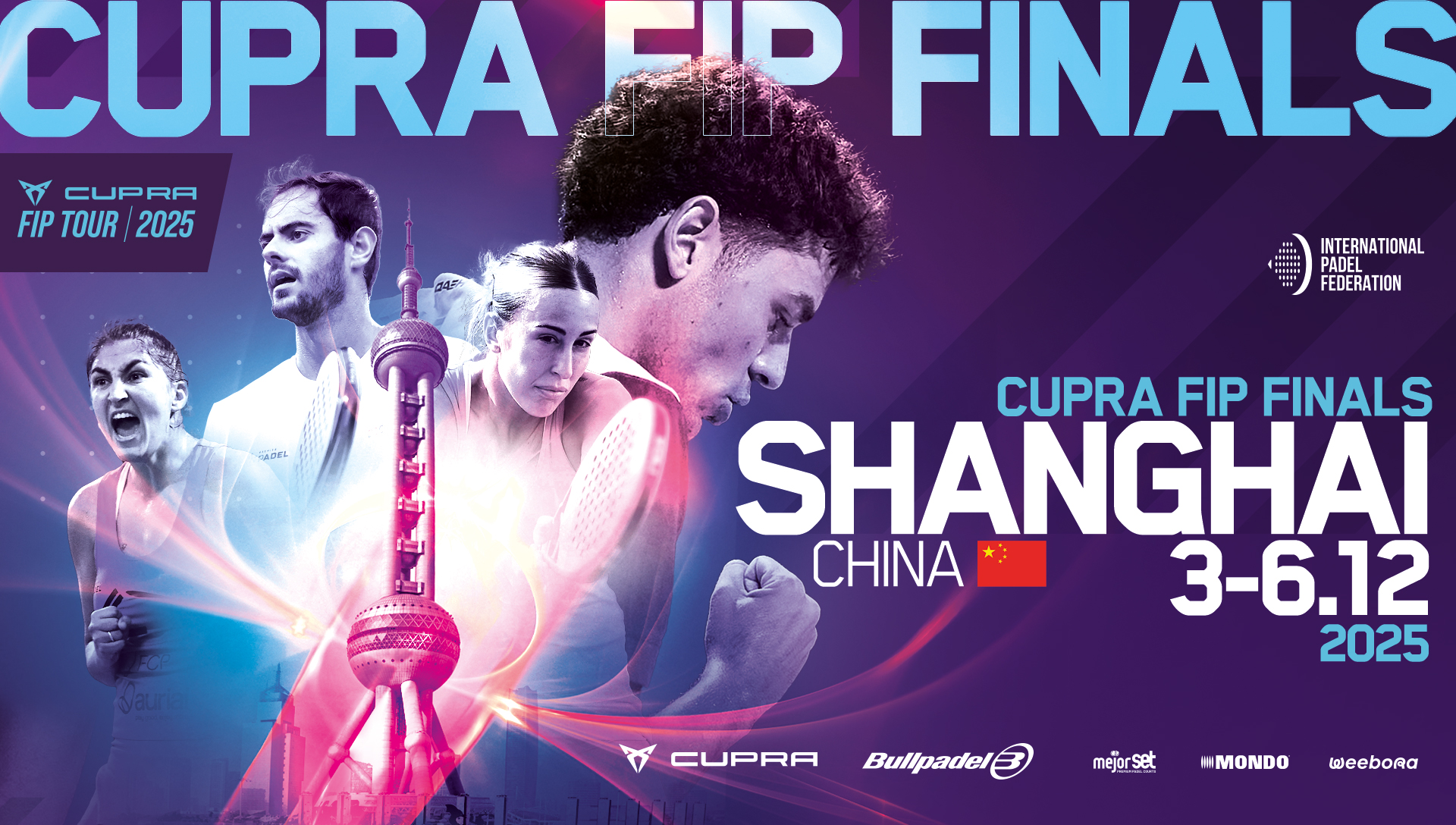 CUPRA FIP Finals 2025: the world’s padel elite comes to Shanghai, China, from December 3 to 6