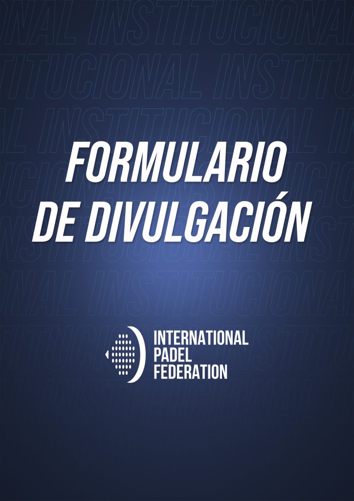 FORMULARIO DE DIVULGACIÓN